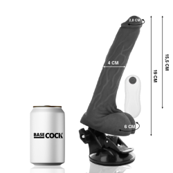 BASECOCK - VIBRADOR REALÍSTICO CONTROL REMOTO NATURAL 19 CM -O- 4 CM