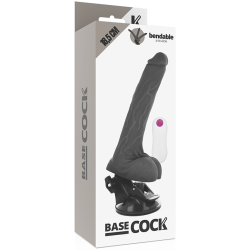 BASECOCK - VIBRADOR REALÍSTICO ARTICULABLE CONTROL REMOTO NATURAL 18.5 CM -O- 4 CM