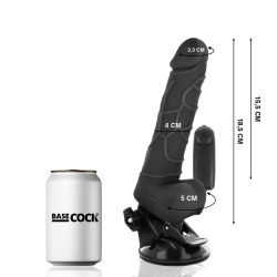 BASECOCK - VIBRADOR REALÍSTICO CONTROL REMOTO NATURAL 18.5 CM -O- 4CM