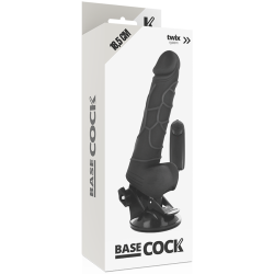 BASECOCK - VIBRADOR REALÍSTICO CONTROL REMOTO NATURAL 18.5 CM -O- 4CM