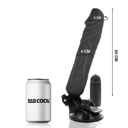 BASECOCK - VIBRADOR REALÍSTICO CONTROL REMOTO NATURAL 20 CM -O- 4 CM