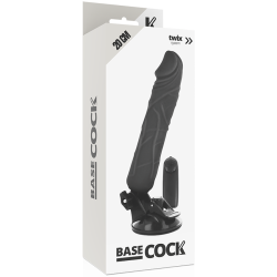 BASECOCK - VIBRADOR REALÍSTICO CONTROL REMOTO NATURAL 20 CM -O- 4 CM
