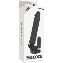 BASECOCK - VIBRADOR REALÍSTICO CONTROL REMOTO NATURAL 21 CM -O- 4 CM