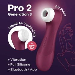 SATISFYER - PRO 2 GENERACIÓN 3 GRANATE BLUETOOTH and APP