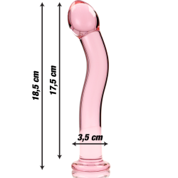 NEBULA SERIES BY IBIZA - MODELO 18 DILDO CRISTAL TRANSPARENTE 18.5 CM -O- 3.5 CM