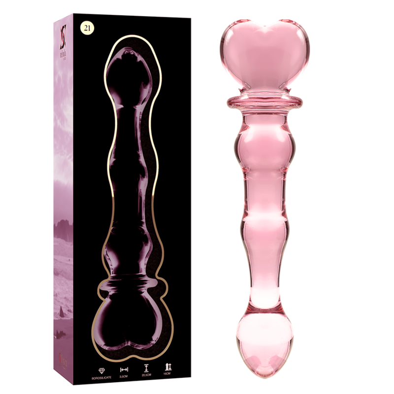 NEBULA SERIES BY IBIZA - MODELO 21 DILDO CRISTAL TRANSPARENTE 20.5 CM -O- 3.5 CM