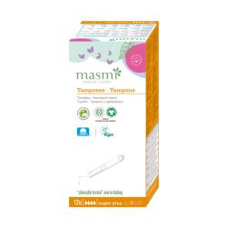 Tampon de algodon superplus con aplicador bio 12ud Masmi