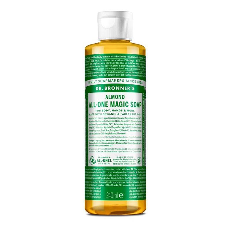 Jabon liquido almendras bio 240ml Dr. Bronner's Jabon liquido almendras bio 240ml Dr. Bronner's