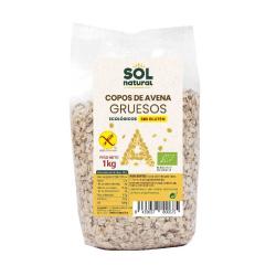 Copos de avena gruesos sin gluten bio 1kg Sol Natural