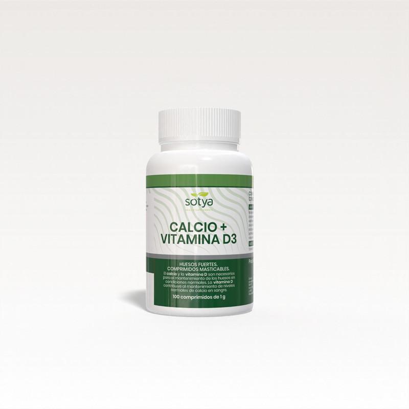 Calcio y vitamina D3 masticable 1 g 100 comprimidos Sotya