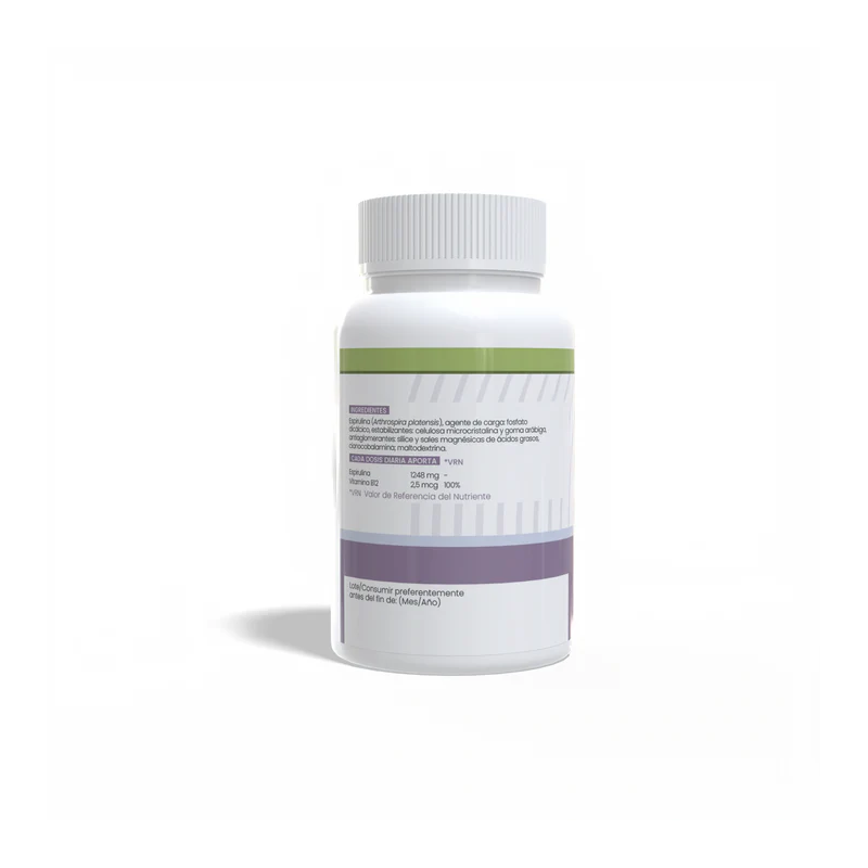 Espirulina + Vit B12 400mg 100 comprimidos Sotya