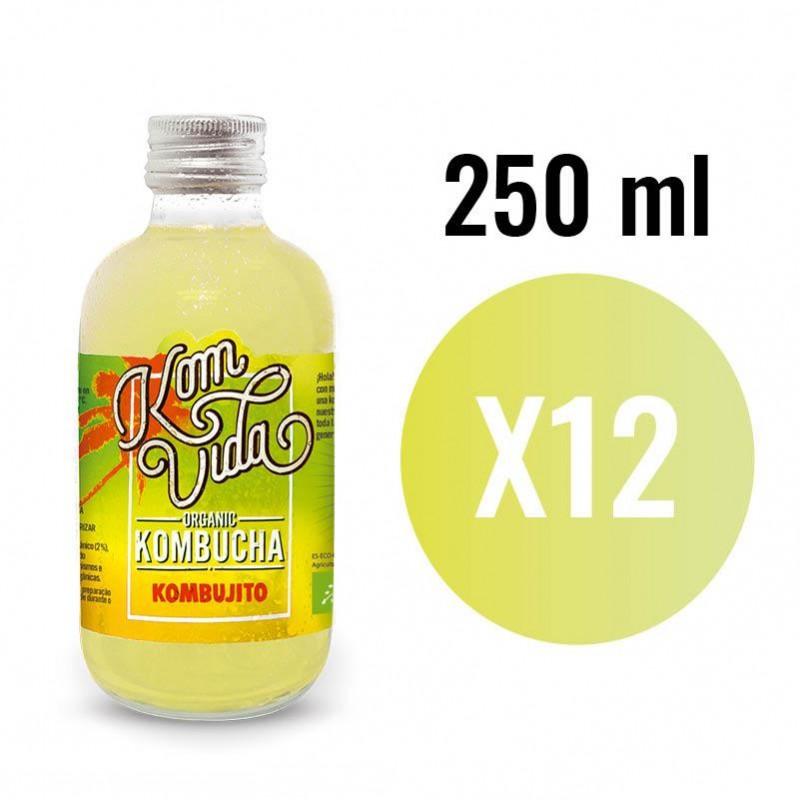 Kombucha Limon, Lima y Hierbabuena (Kombujito) Bio 12x250ml Komvida Kombucha Limon, Lima y Hierbabuena (Kombujito) Bio 12x250ml Komvida