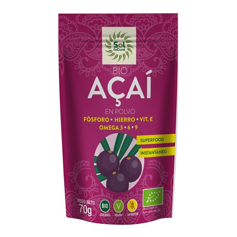 Acai en polvo Bio 70g Sol Natural Acai en polvo Bio 70g Sol Natural