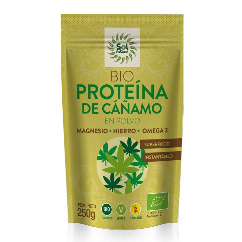 Proteina de cañamo en polvo Bio 250g Sol Natural Proteina de cañamo en polvo Bio 250g Sol Natural