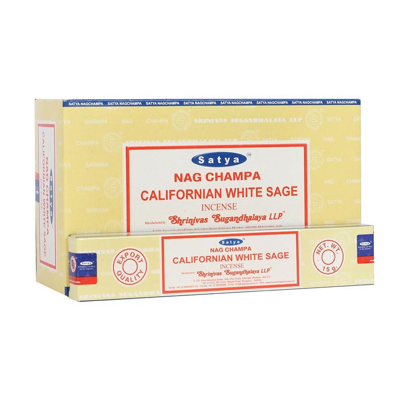 Incienso Satya California White Sage (Salvia) 12x15g Nag Champa Incienso Satya California White Sage (Salvia) 12x15g Nag Champa
