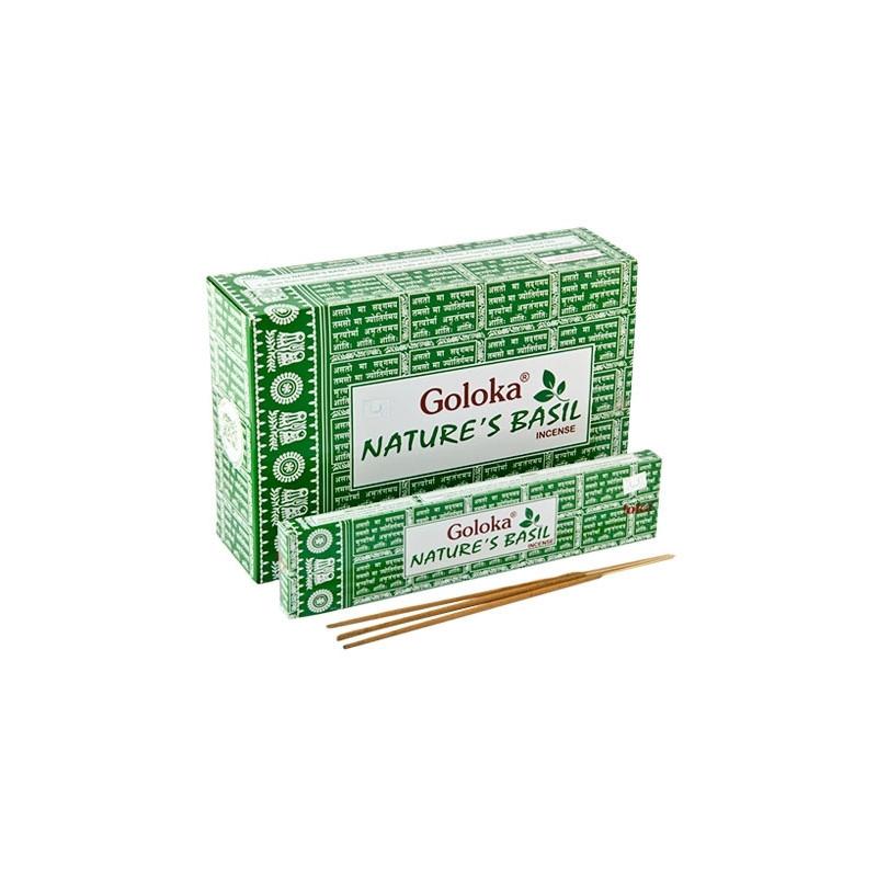 Incienso Goloka Nature's Basil 12x15g Nag Champa Incienso Goloka Nature's Basil 12x15g Nag Champa