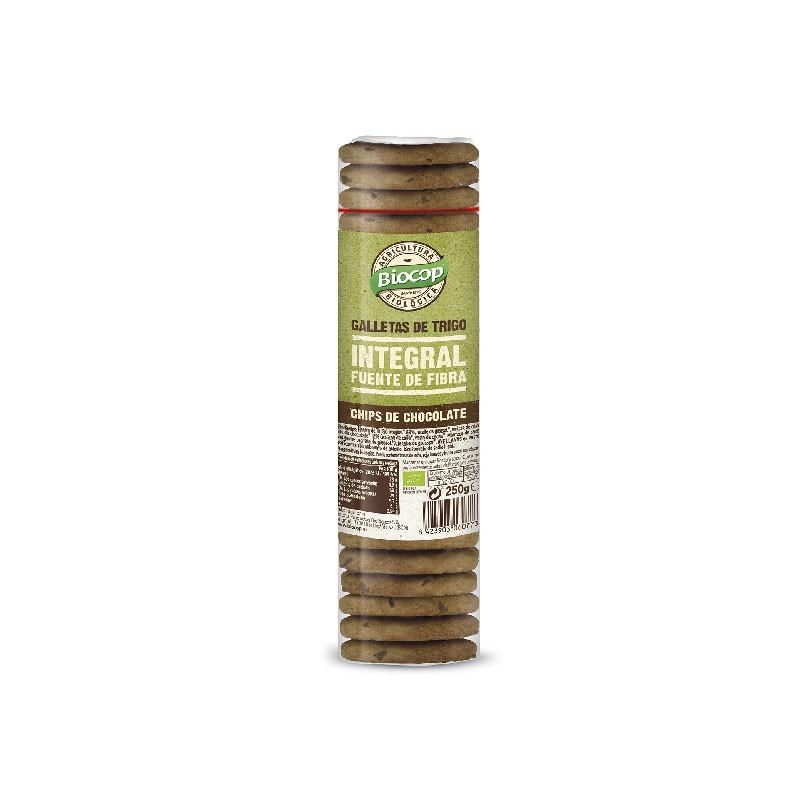 Galleta Trigo integral con chips de chocolate Bio 250g Biocop