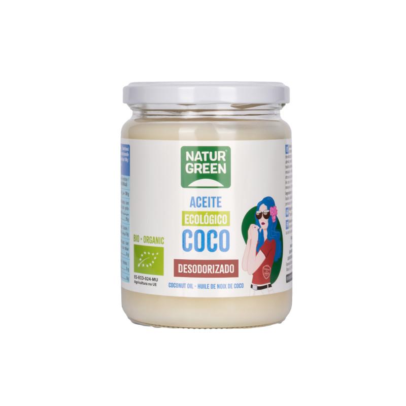 Aceite de Coco Desodorizado Bio 430ml-400g Naturgreen Aceite de Coco Desodorizado Bio 430ml-400g Naturgreen