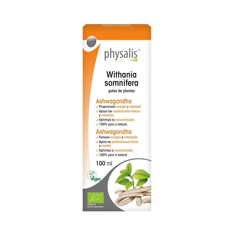 Ashwagandha (Withania somnifera) extracto hidroalcoholico Bio 100ml Physalis Ashwagandha (Withania somnifera) extracto hidroalcoholico Bio 100ml Physalis