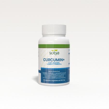 Curcumin+ con Jengibre, Canela y Pimienta 550mg 60 capsulas Sotya
