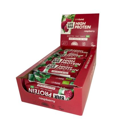 Barrita de proteína sabor frambuesa Bio 40g x 15unds Lifebar