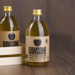 Vinagre de sidra de manzana con jengibre y curcuma sin filtrar Bio 6x500ml RAWSOME