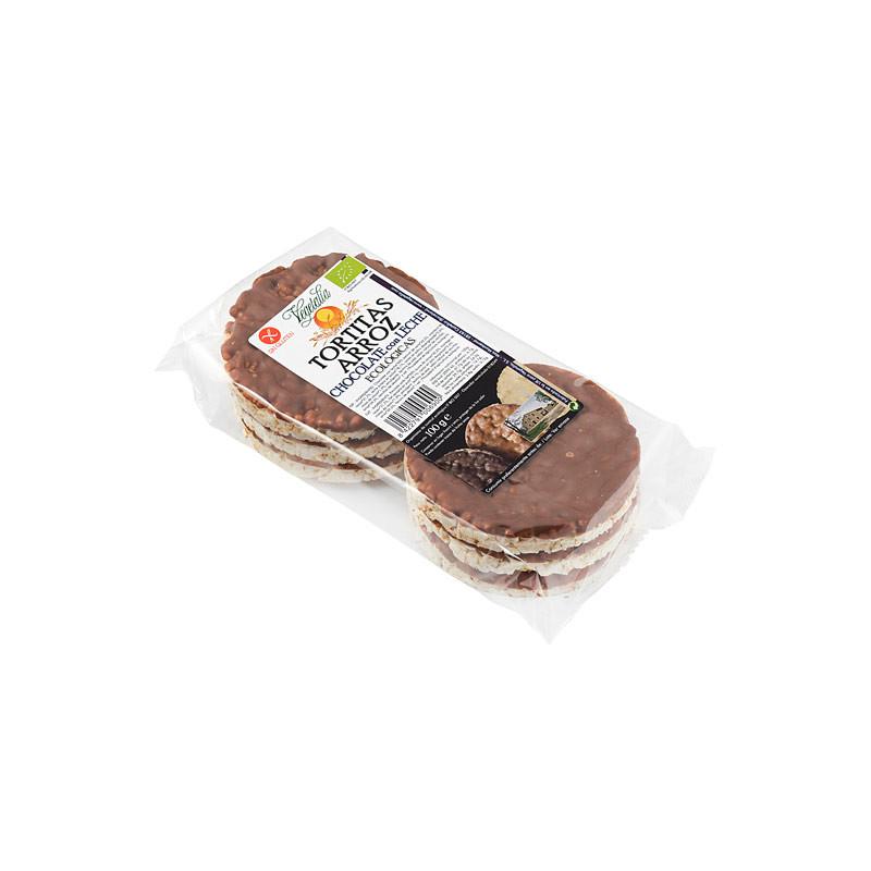Tortitas de arroz con chocolate con leche Bio 100g Vegetalia
