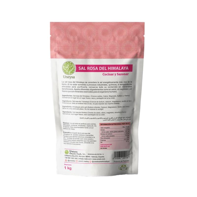 Sal rosa del Himalaya gruesa 1kg Uneysa