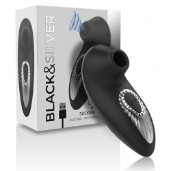 BLACKandSILVER - DRAKE DELUXE SUCKING VIBE SILICONA RECARGABLE NEGRO