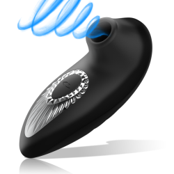 BLACKandSILVER - DRAKE DELUXE SUCKING VIBE SILICONA RECARGABLE NEGRO