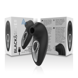 BLACKandSILVER - DRAKE DELUXE SUCKING VIBE SILICONA RECARGABLE NEGRO
