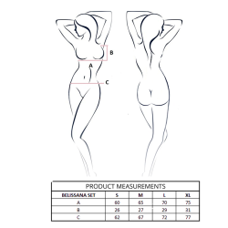PASSION - BELISSANA SET SUJETADOR TANGA BLANCO L-XL