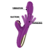 INTENSE - ATENEO VIBRADOR MULTIFUNCIÓN RECARGABLE 7 VIBRACIONES CON LENGUA OSCILANTE Y ONDAS ESTIMULADORAS MORADO