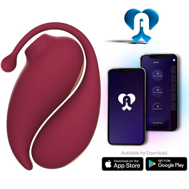 ADRIEN LASTIC - INSPIRATION ONDAS ESTIMULADORAS CLÍTORIS HUEVO VIBRADOR ROJO - APP GRATUITA