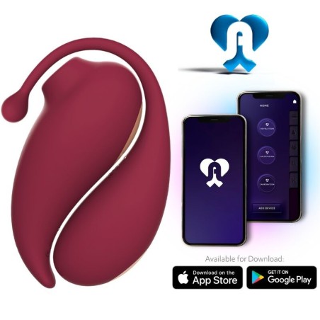 ADRIEN LASTIC - INSPIRATION ONDAS ESTIMULADORAS CLÍTORIS HUEVO VIBRADOR ROJO - APP GRATUITA