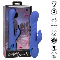 CALEXOTICS - L.A LOVE VIBRADOR and ONDAS ESTIMULADORAS AZUL BY CALIFORNIA DREAMING