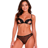 PASSION - INTIMARI SET SUJETADOR BRAGAS NEGRO L-XL