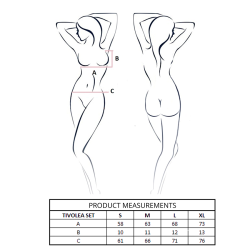 PASSION - TIVOLEA SET SUJETADOR TANGA VIOLETA L-XL
