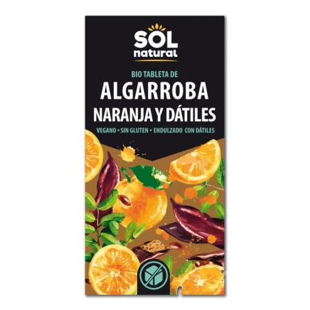 Tableta Algarroba con Naranja y datiles Bio 70g Sol Natural