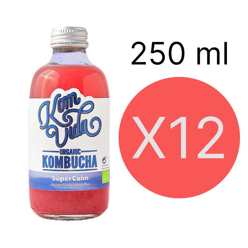Kombucha Supercalm mora y ashwagandha 12x250ml Komvida