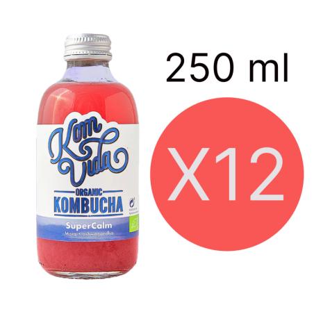 Kombucha Supercalm mora y ashwagandha 12x250ml Komvida