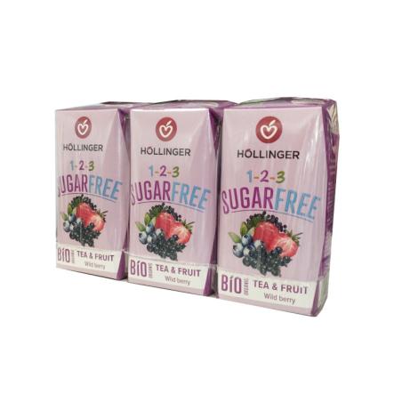 Minibrick Te frutos del bosque con Stevia Bio 3x200ml Hollinger