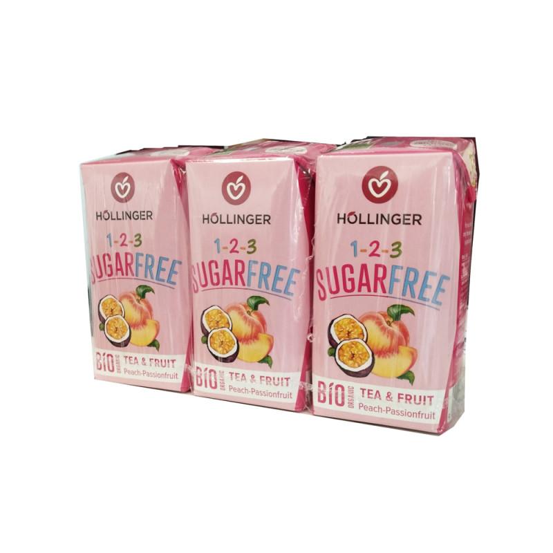 Minibrick Te de melocoton & maracura Stevia Bio 3x200ml Hollinger