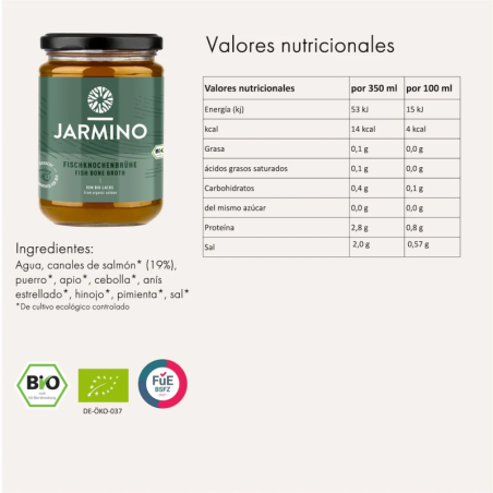 Caldo de Pescado BIO 350ml Jarmino