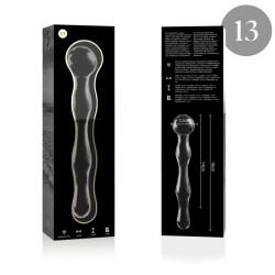 NEBULA SERIES BY IBIZA - MODELO 13 DILDO CRISTAL TRANSPARENTE 18 CM -O- 3.5 CM