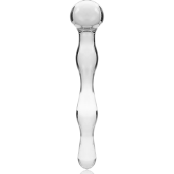 NEBULA SERIES BY IBIZA - MODELO 13 DILDO CRISTAL TRANSPARENTE 18 CM -O- 3.5 CM