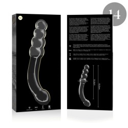 NEBULA SERIES BY IBIZA - MODELO 14 DILDO CRISTAL TRANSPARENTE 18.5 CM -O- 3 CM