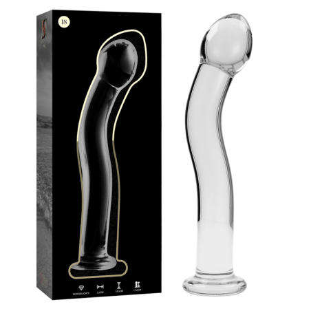 NEBULA SERIES BY IBIZA - MODELO 18 DILDO CRISTAL TRANSPARENTE 18.5 CM -O- 3.5 CM