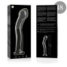 NEBULA SERIES BY IBIZA - MODELO 18 DILDO CRISTAL TRANSPARENTE 18.5 CM -O- 3.5 CM