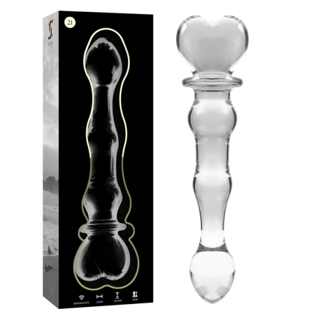 NEBULA SERIES BY IBIZA - MODELO 21 DILDO CRISTAL TRANSPARENTE 20.5 CM -O- 3.5 CM